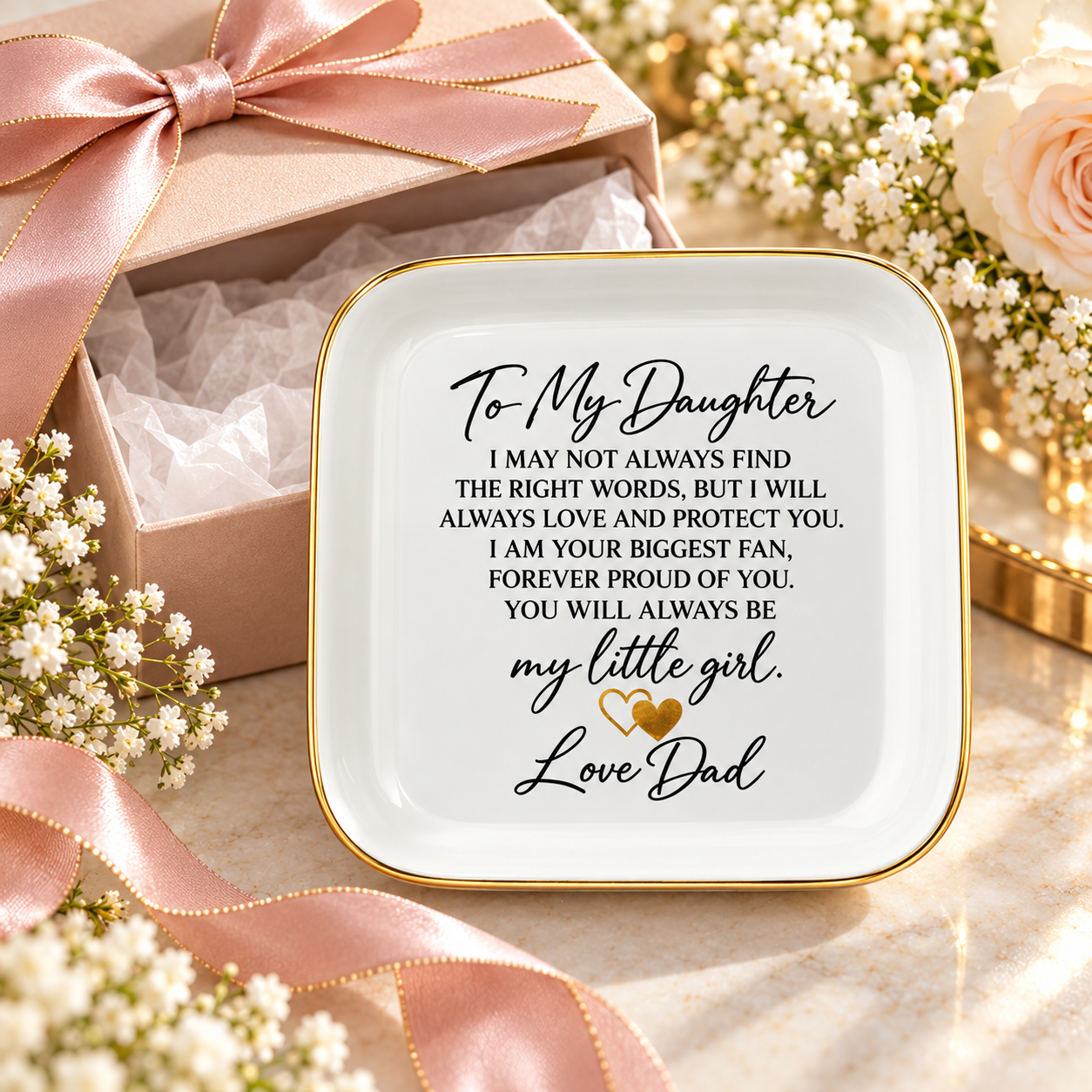 To My Daughter Jewelry Dish – Heartfelt Gift from Dad – Something To ...